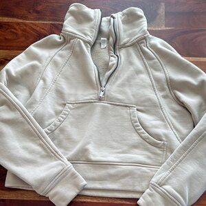 Cream Quarter-Zip Pullover